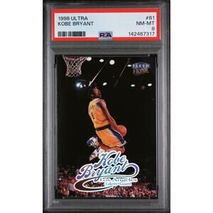 1998-99 Fleer Ultra Kobe Bryant #61 Los Angeles Lakers PSA 8
